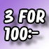 3 för 100