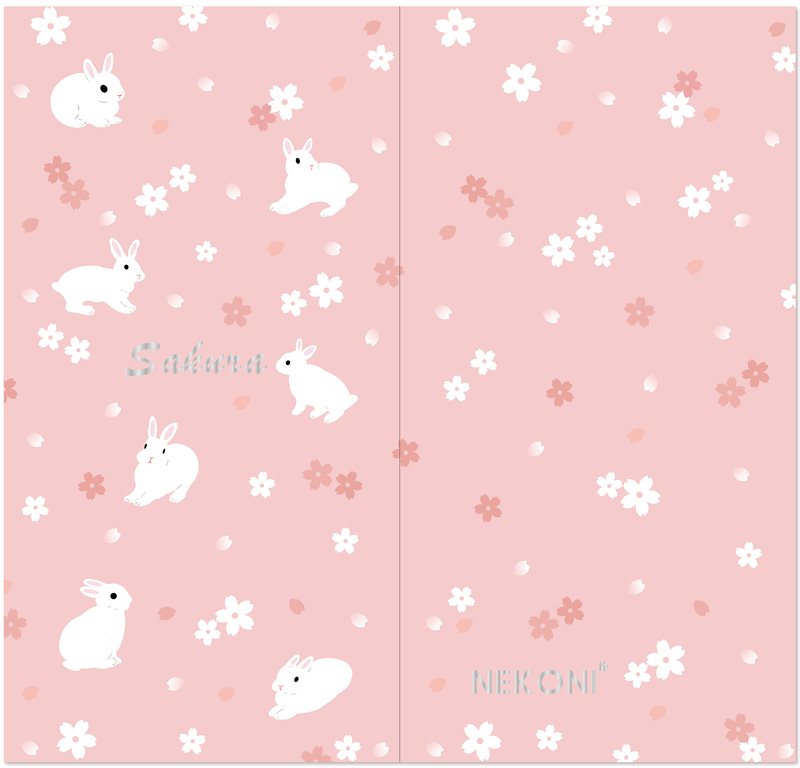 Avlång anteckningsbok - Sakura & kaniner (85598)