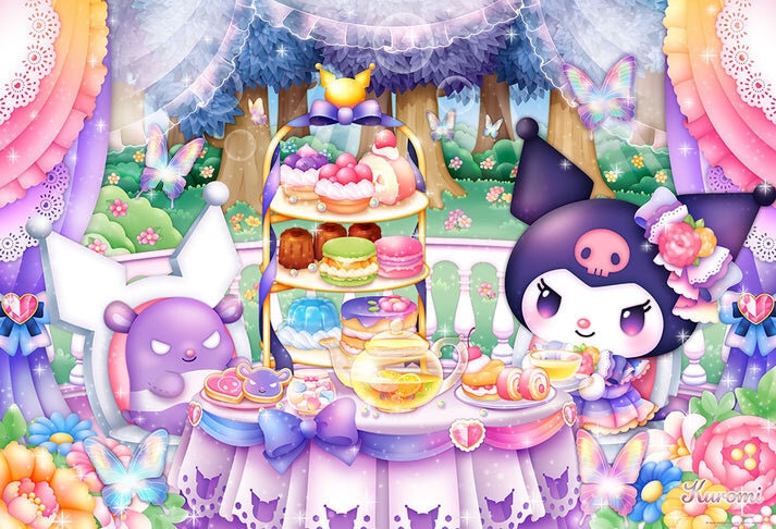 Kuromi Forest Tea Time pussel 1000 bitar