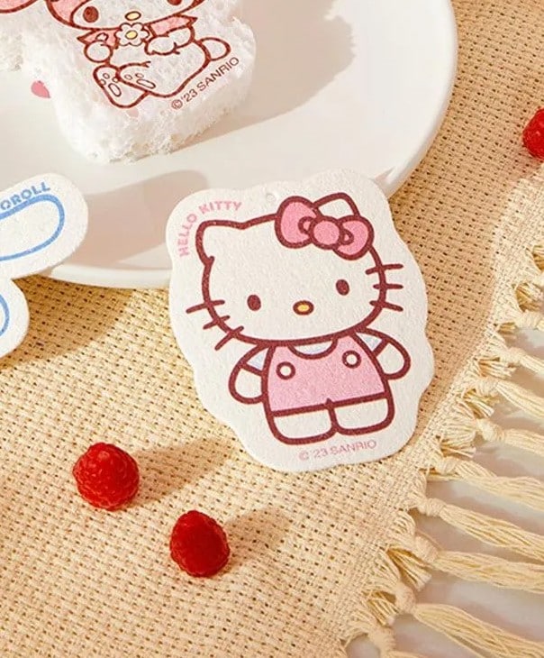3-pack magisk kökssvamp - Hello Kitty