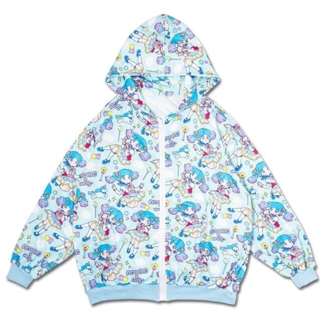 Oversize hoodie - Yume-chan, blå