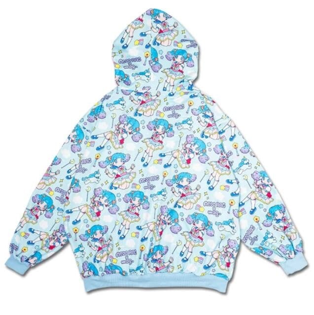 Oversize hoodie - Yume-chan, blå