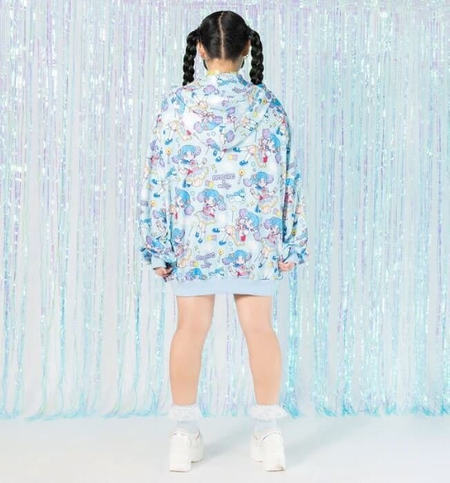 Oversize hoodie - Yume-chan, blå