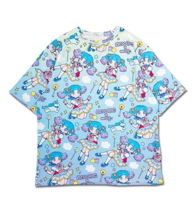 Oversize t-shirt  - Yume-chan, blå