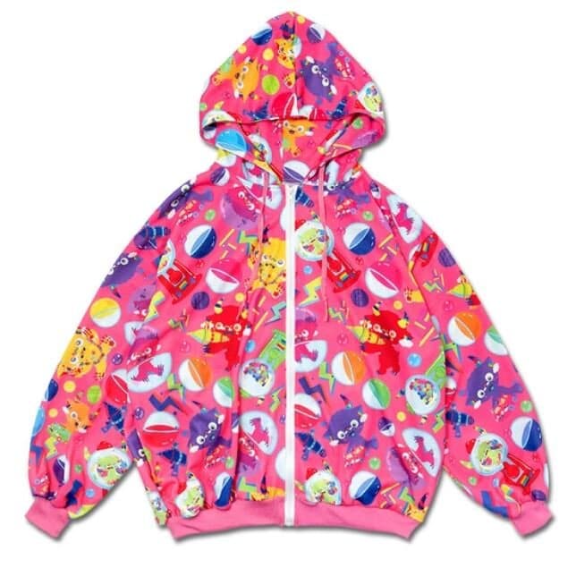 Oversize hoodie - Ginny bubble gum invader