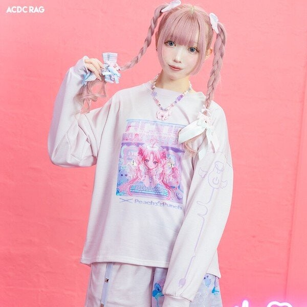 Oversize tröja - Peach Punch