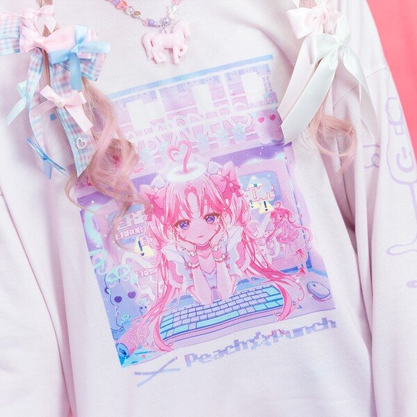 Oversize tröja - Peach Punch