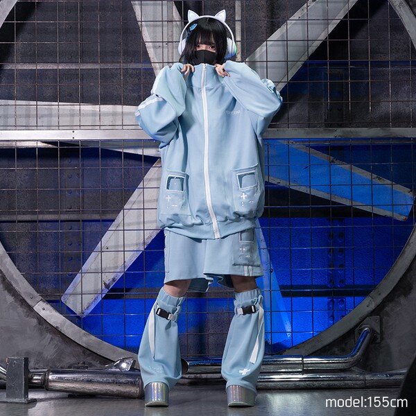 Oversize jacka - No Borders, blå
