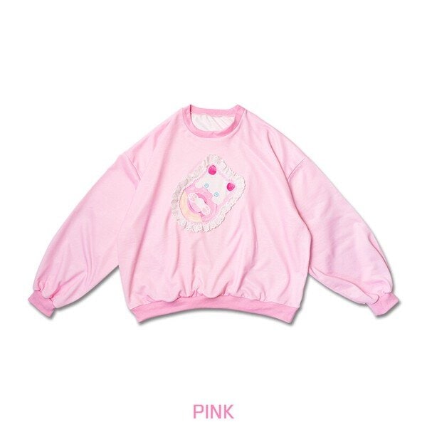 Oversize tröja - Donut Kitty, rosa