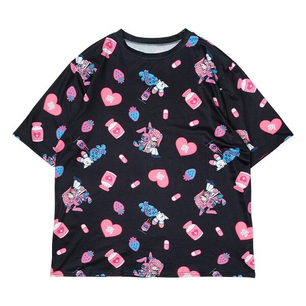 Oversize t-shirt - Menhera-chan, svart