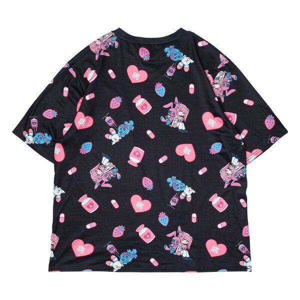 Oversize t-shirt - Menhera-chan, svart