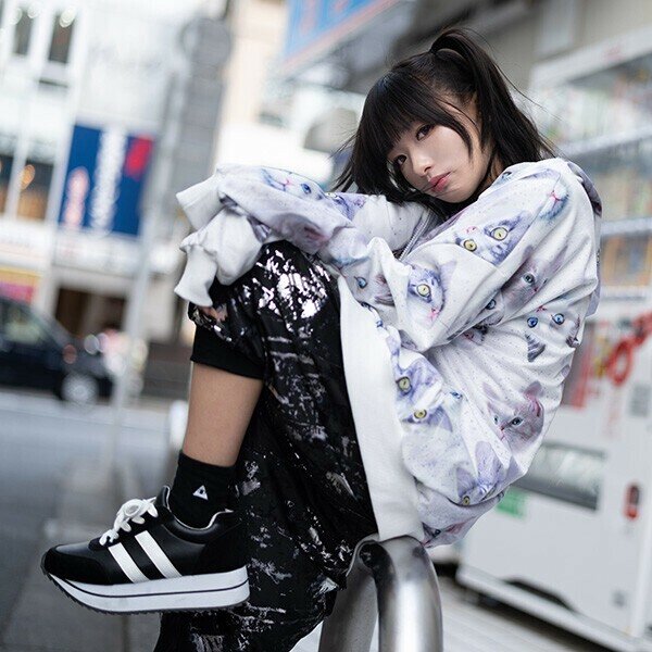 Oversize hoodie - Space Cat White