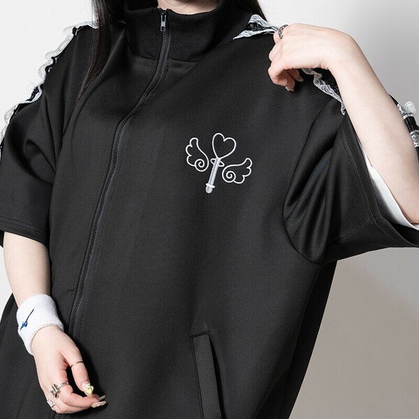 Oversize Short Sleeve Jacket - Yami Kawaii