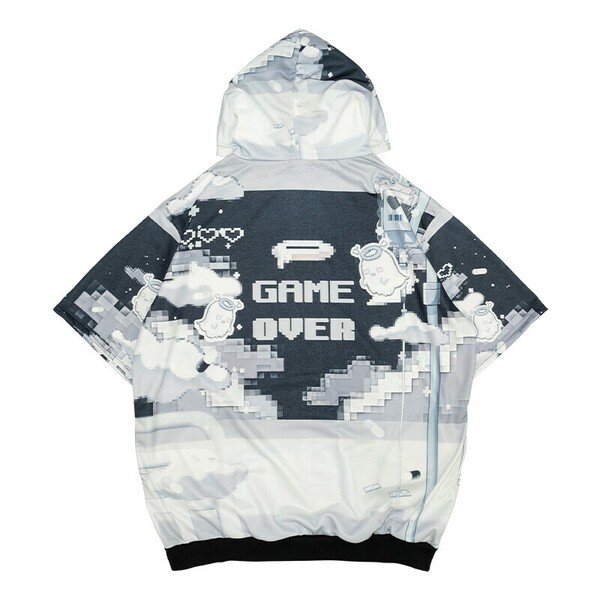 Oversize Short Sleeve Hoodie - Game Over