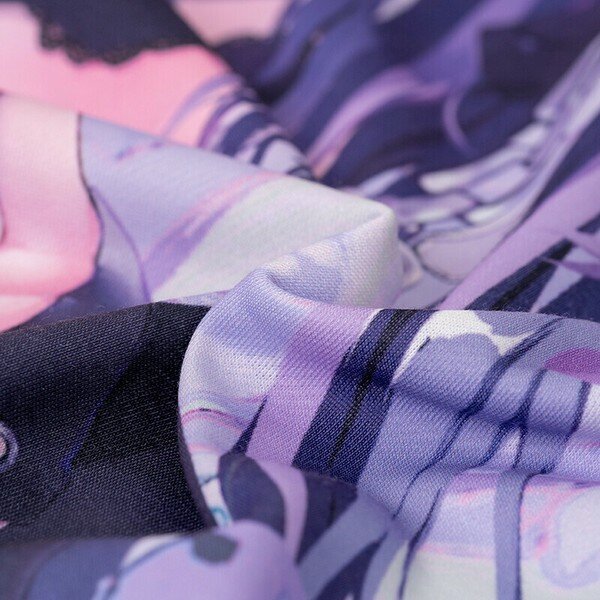 Oversize Short Sleeve Hoodie - Purple Lovepunk