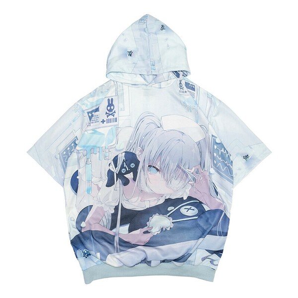 Oversize Short Sleeve Hoodie - Nurse