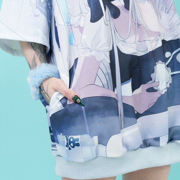 Oversize Short Sleeve Hoodie - Nurse