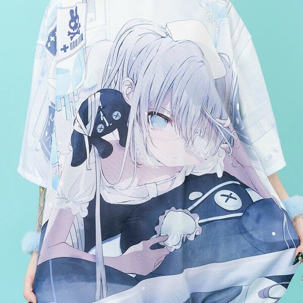 Oversize Short Sleeve Hoodie - Nurse