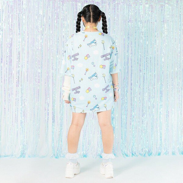 Oversize t-shirt - Yume-chan blå