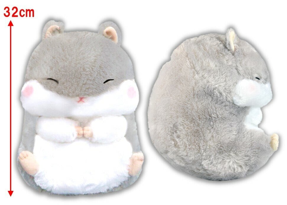 Plushie grå hamster, Coroham Jan-kun BIG