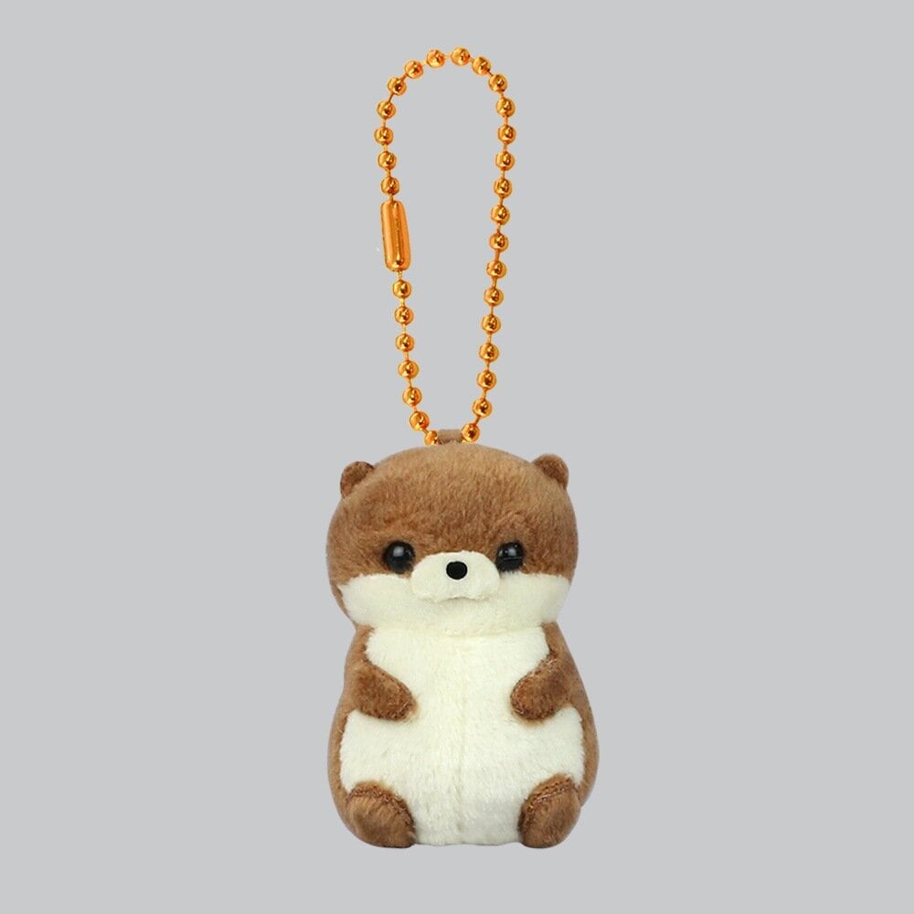 Plushie-hänge brun & vit utter
