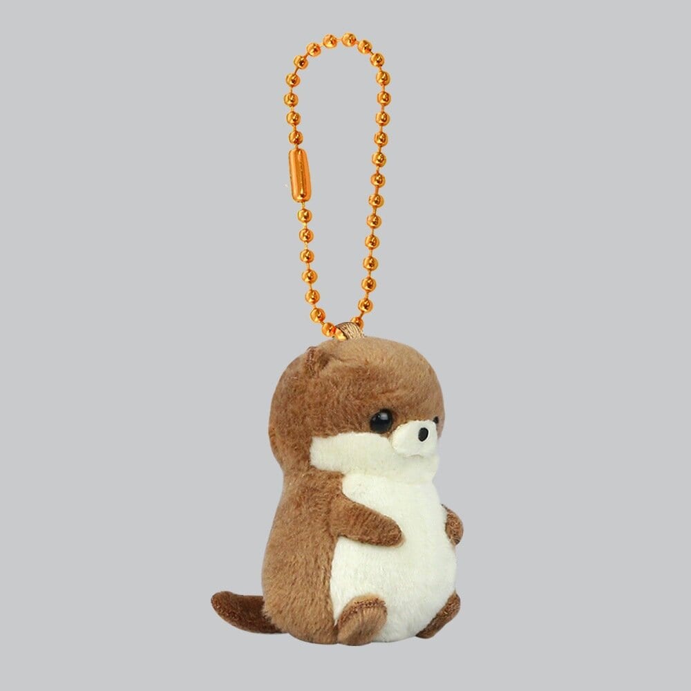 Plushie-hänge brun & vit utter