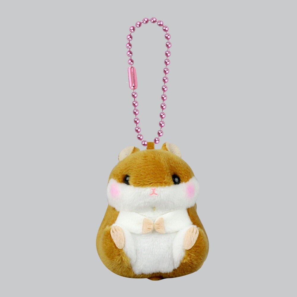 Plushie-hänge brun och vit hamster