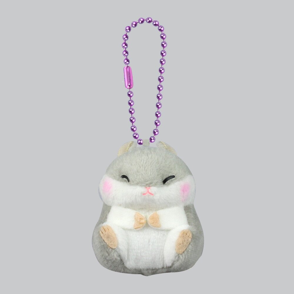 Plushie-hänge grå-vit hamster