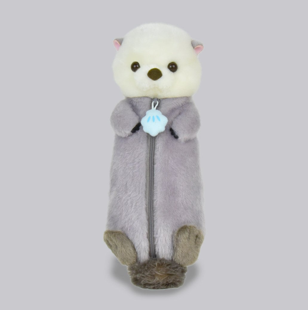 Plushie-pennfodral grå utter
