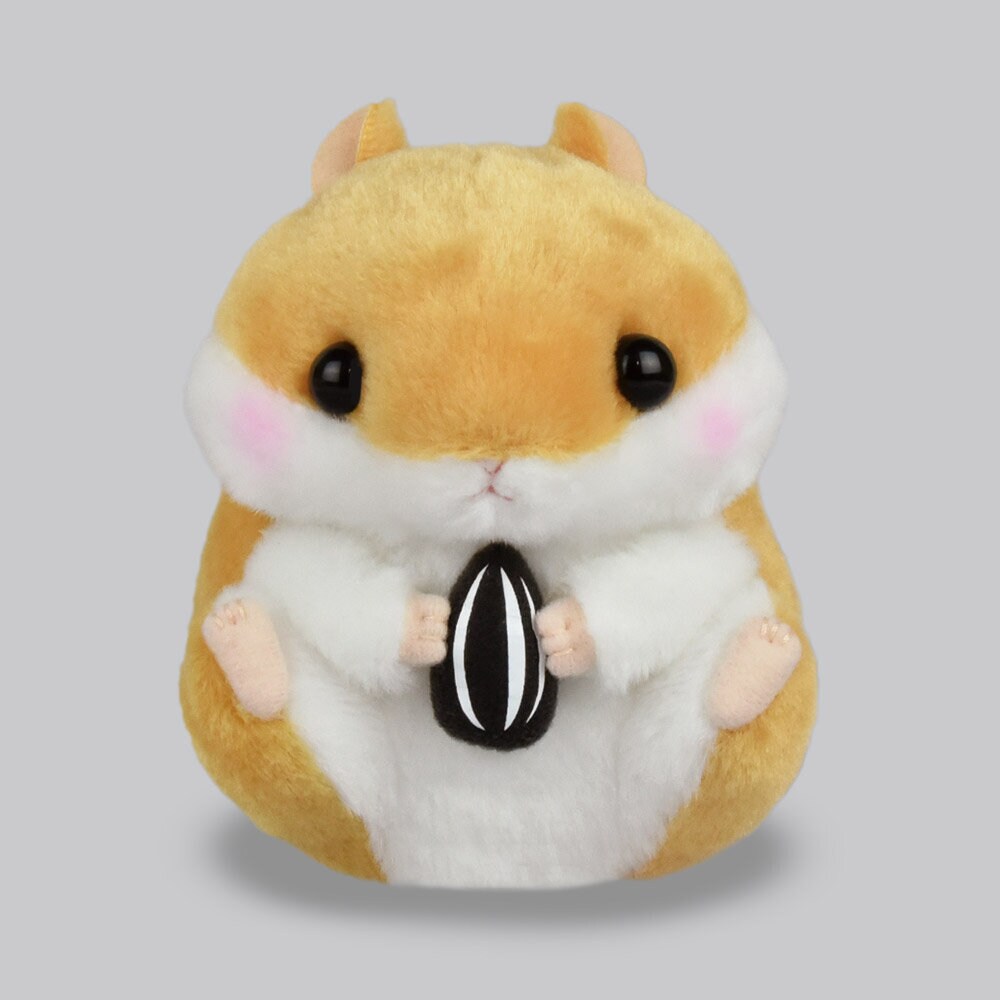Plushie ljusbrun hamster med frö 14cm