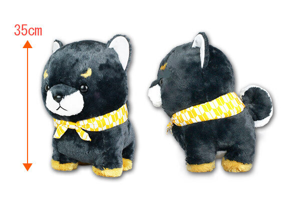 Plushie svart shiba, Mamejiro BIG