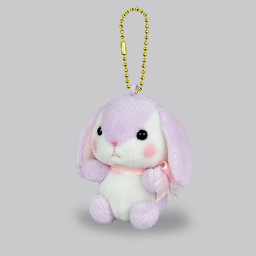 Plushie-hänge lila-vit kanin