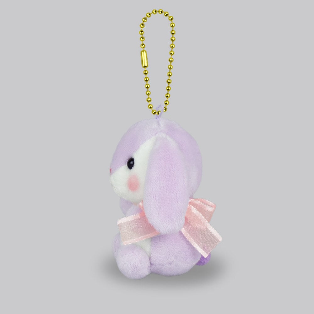Plushie-hänge lila-vit kanin