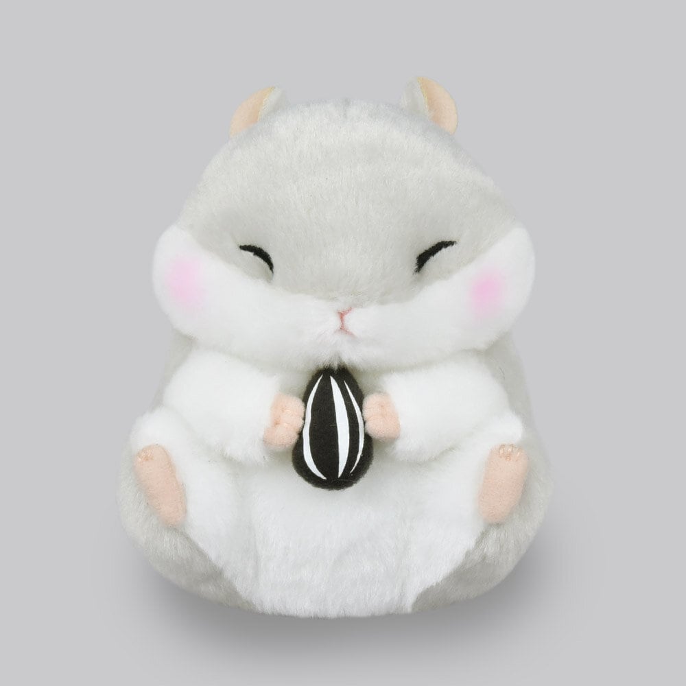 Plushie grå hamster med frö 14cm