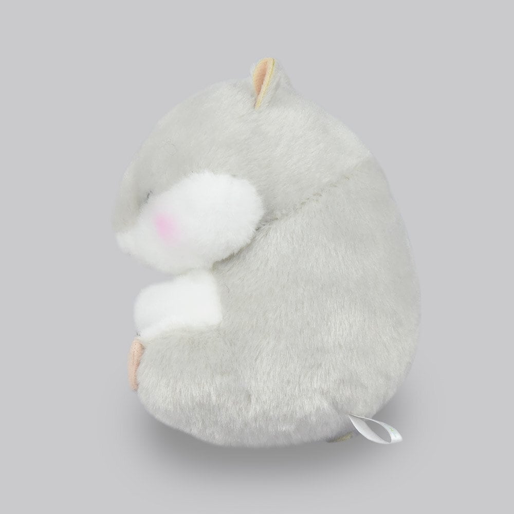 Plushie grå hamster med frö 14cm