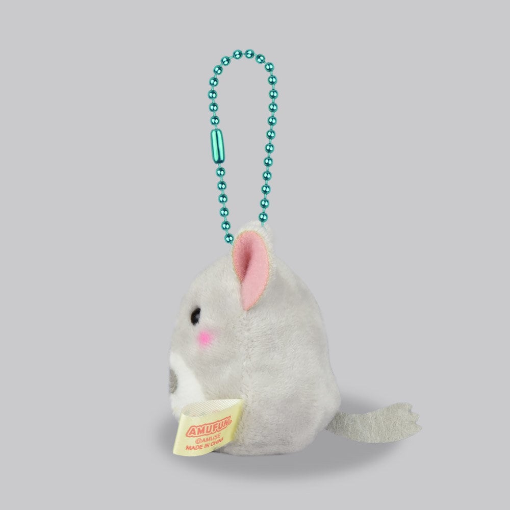 Plushie-hänge grå chinchilla
