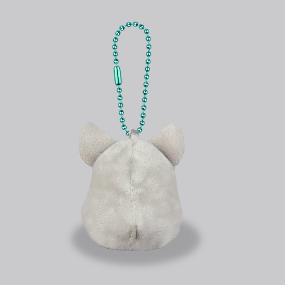 Plushie-hänge grå chinchilla