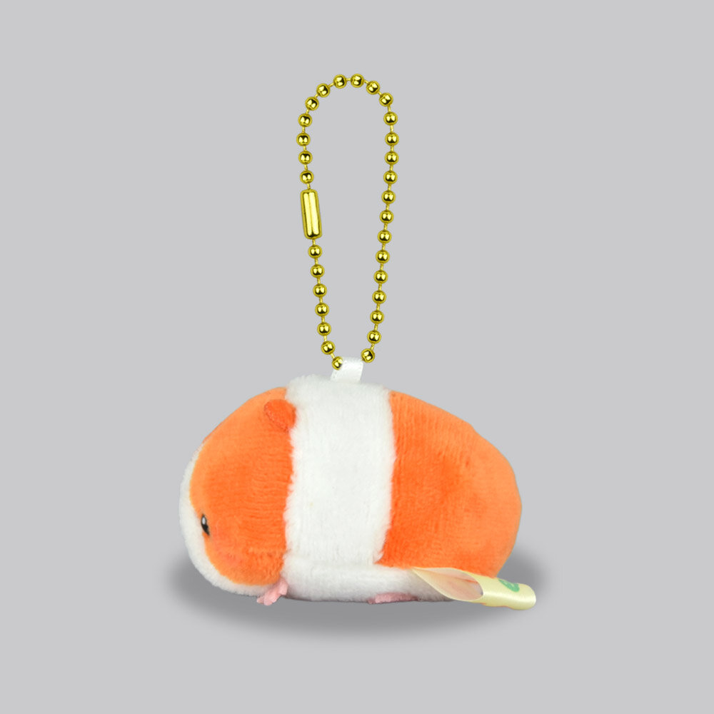 Plushie-hänge orange och vitt marsvin