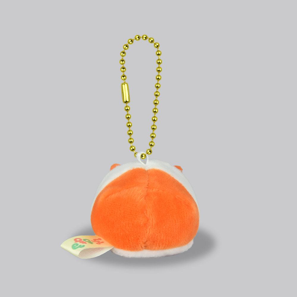Plushie-hänge orange och vitt marsvin
