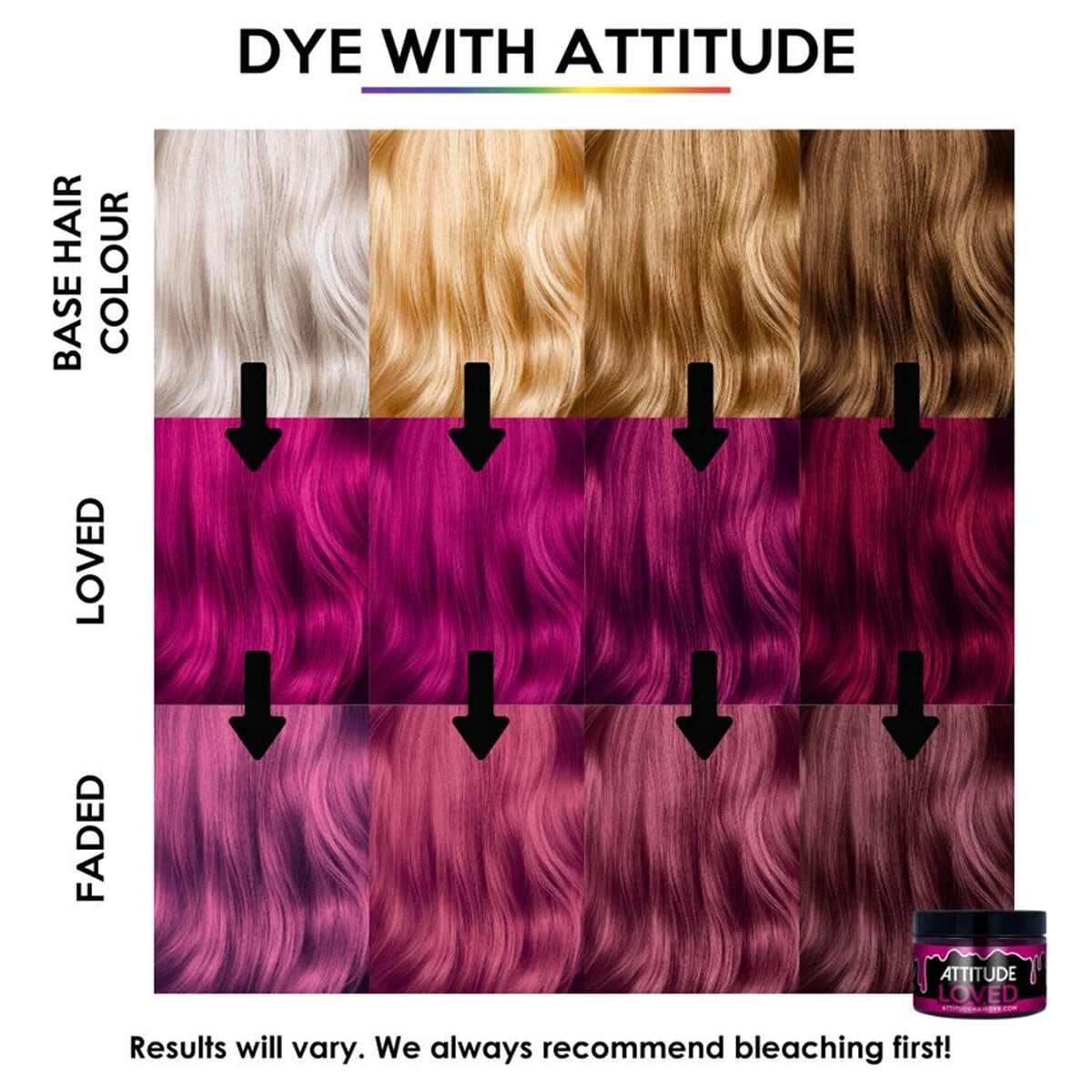 Attitude Loved Pink 135ml Hair Dye