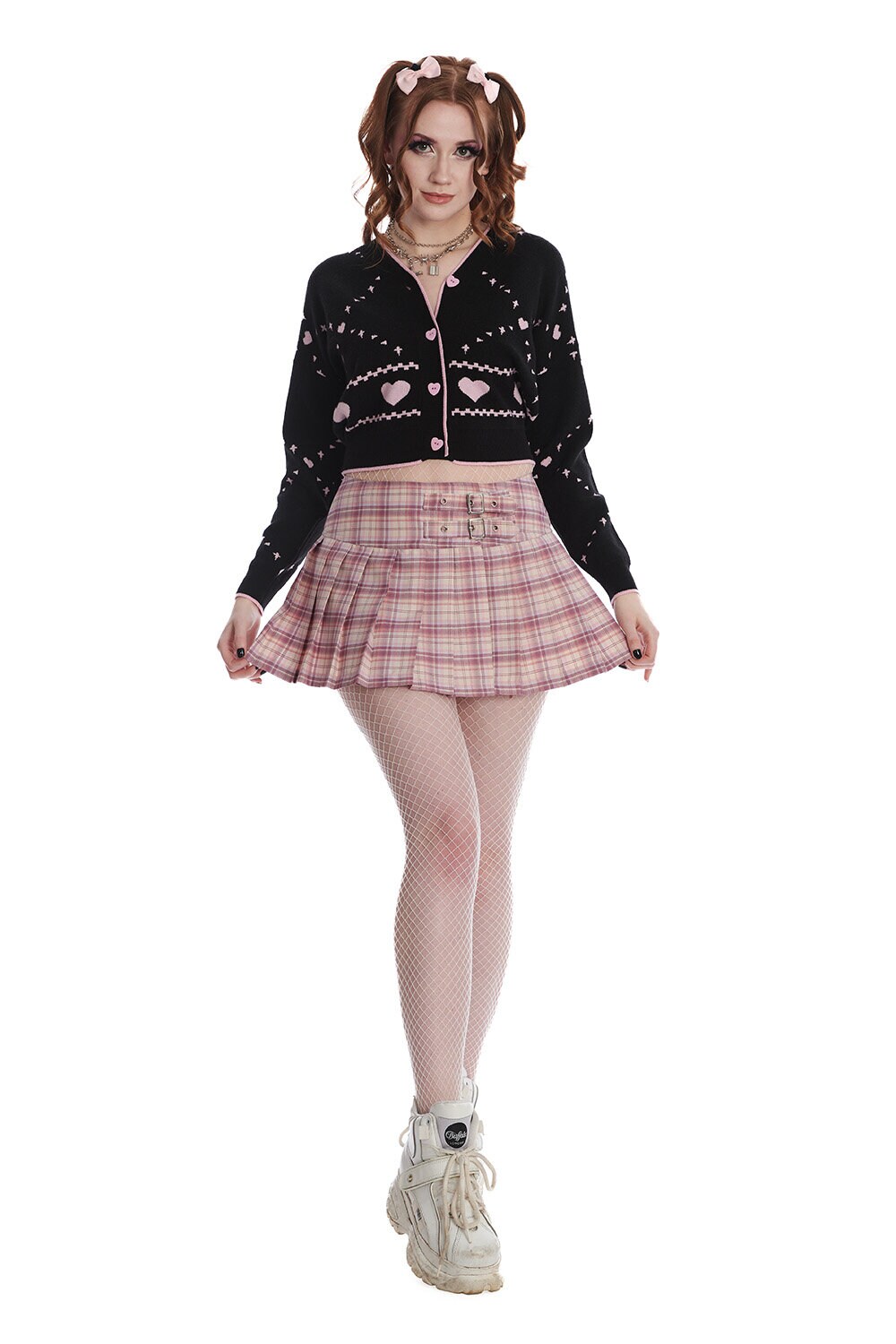 Cute pink hearts cardigan