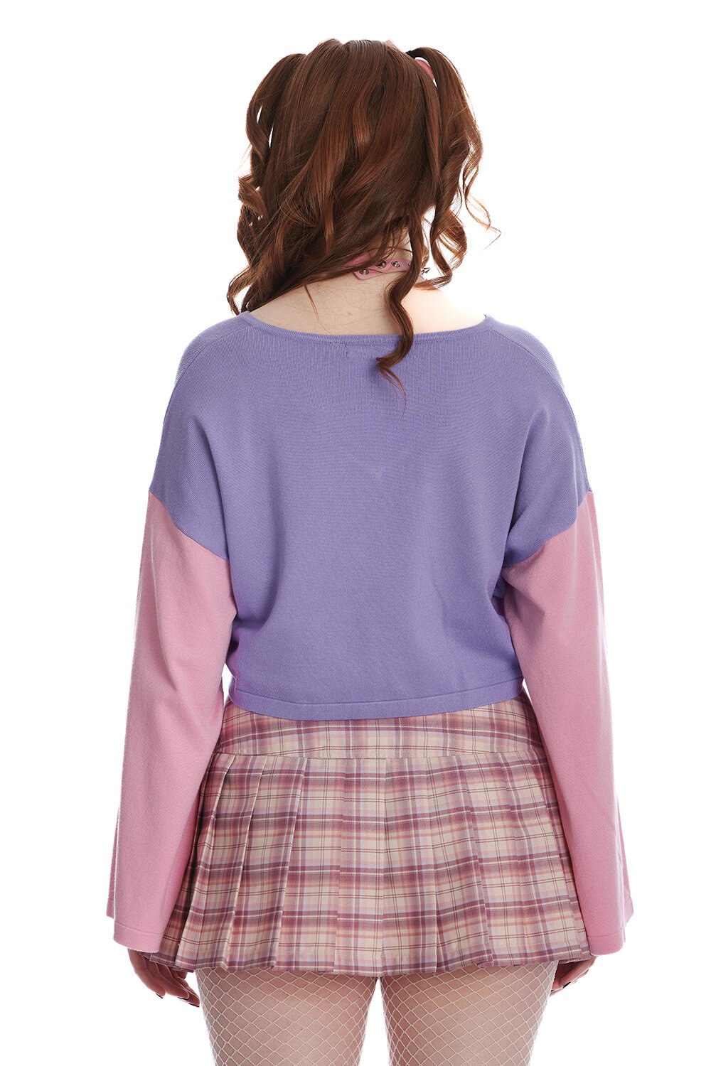Pastel heart crop sweater