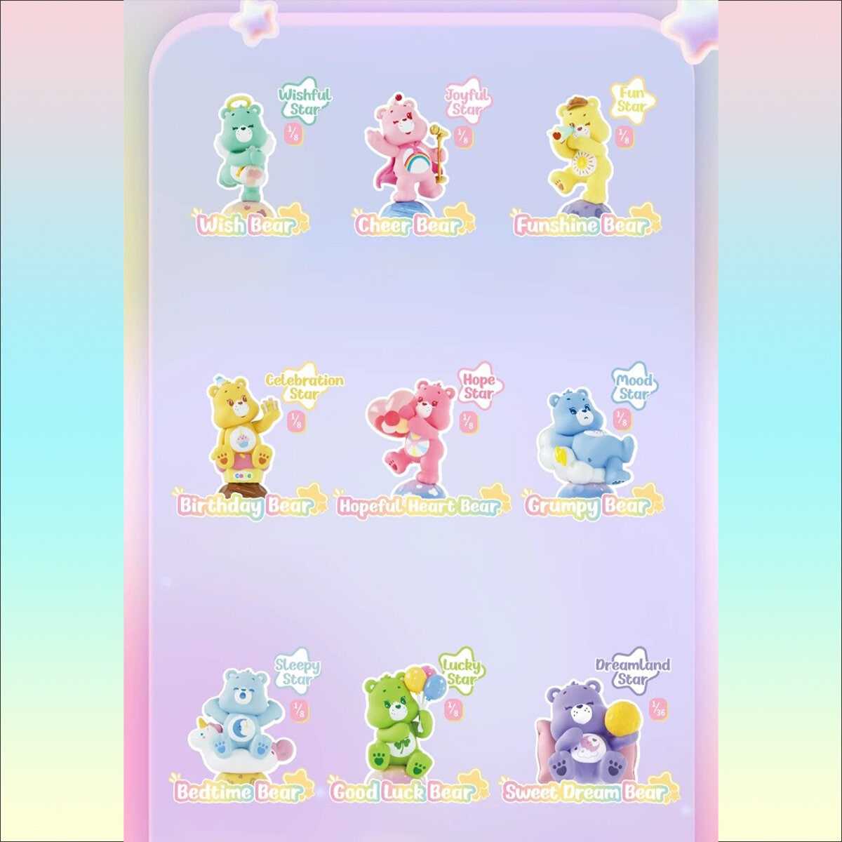 Funism Care Bears Healing Galaxy Series Blind Box