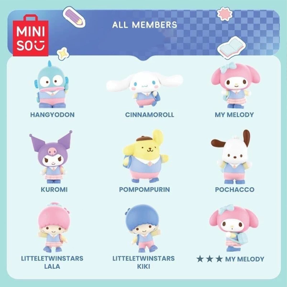 Miniso Sanrio Back to School Series Blind Box