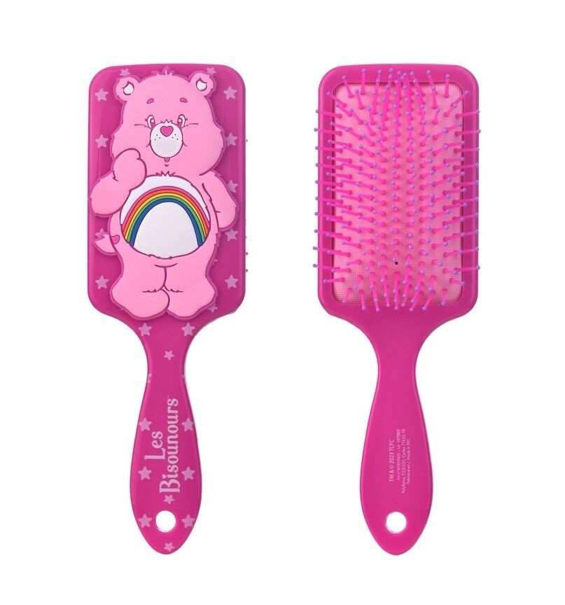 Rosa Care Bear-hårborste