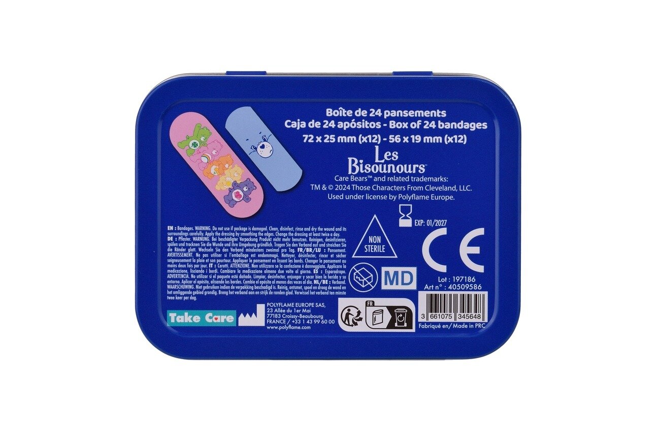 Care Bears-plåster, 24-pack i plåtask