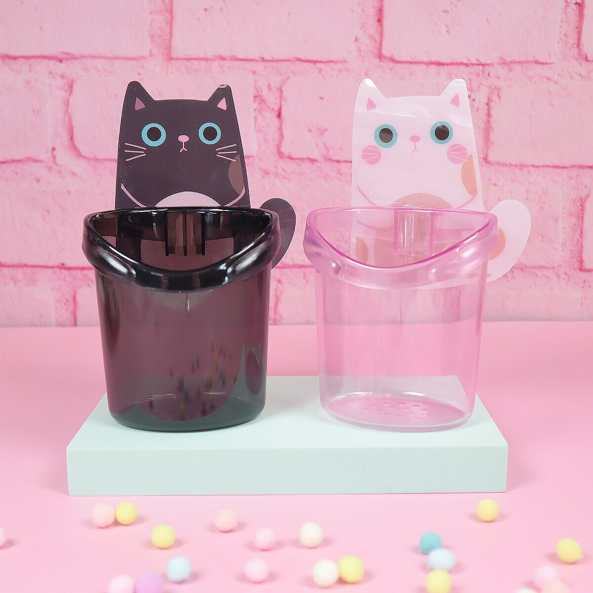 Kattig tandborstmugg