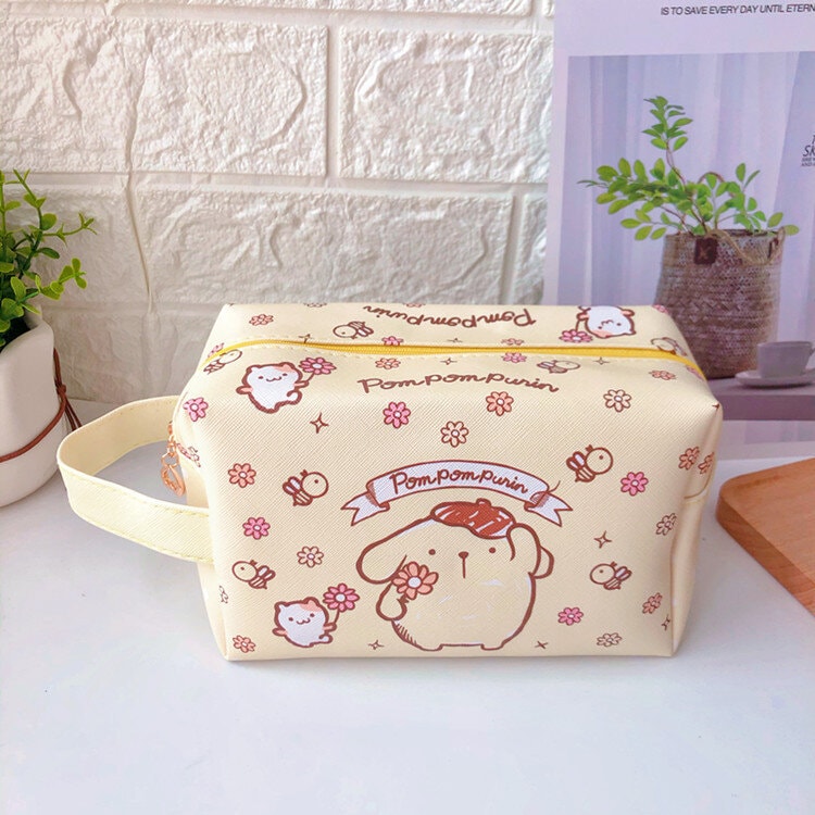 Avlång Pompom Purin necessär