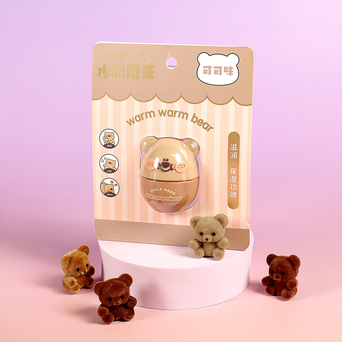 Lip balm Peach cha bear
