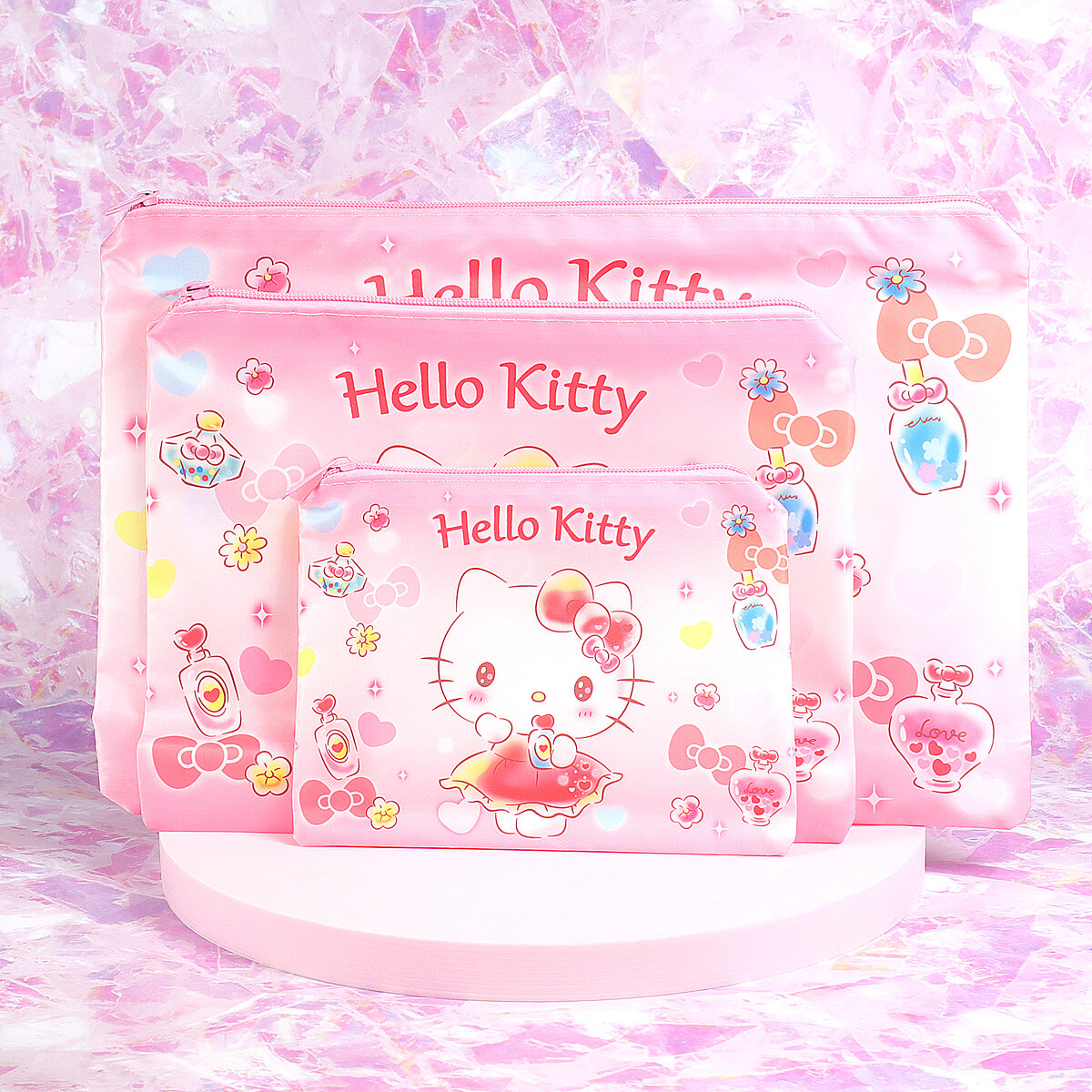 Necessär 3-pack - Beauty Queen Hello Kitty 